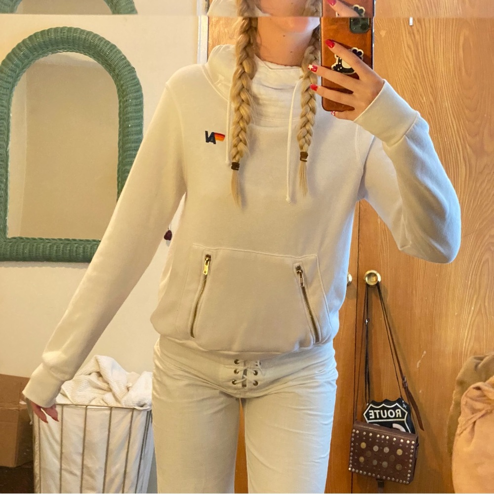 Aviator Nation Ninja Hoodie White NWOT Small